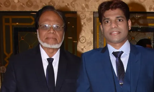 Ahsan with his father